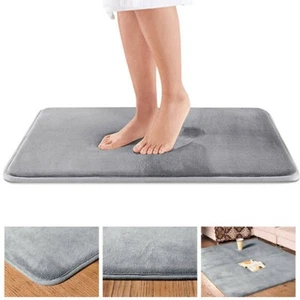 Small/Large Soft Memory Foam Bath Bathroom Kitchen Floor Shower Mat Rug Non-slip - Picture 1 of 3