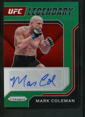 2022 Mark Coleman Auto Panini Prizm UFC Legendary Green - Image 1 of 2