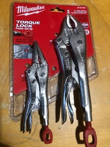Milwaukee #48-22-3602 Torque Lock 6" lange Nase & 10" gebogene Backenzange Set - Bild 1 von 4