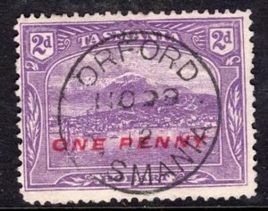 Tasmania nice ORFORD 1912 pmk on 2d pictorial rated C (2) by Hardinge - Picture 1 of 1