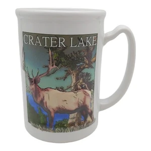 Crater Lake Oregon Souvenir Coffee Beer Mug, 16oz Large Elk Wildlife Wild Animal - Picture 1 of 6