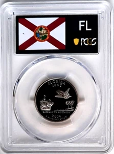 2004-S Clad Proof Florida State Quarter-PCGS PR 70 DCAM-State Flag - Picture 1 of 4