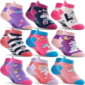Baby Girls Boys Toddlers Grips Socks Kids Non Slip anti Skid Ankle Cotton No Sho - Picture 1 of 6