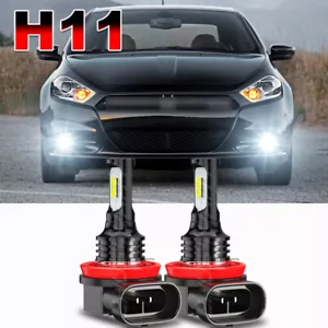 2X bombillas antiniebla LED H8 H11 para Dodge Dart 2013-2014 2015 6000K blancas - Imagen 1 de 11