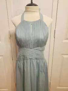 Anne Klein Silk Halter Cocktail Dress: Size 10 seafoamblue $188 Retail Value - Picture 1 of 10