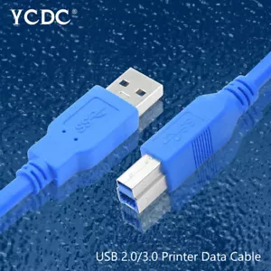 USB 2.0 3.0 Hard Disk Scanner Printer Cord A Male to B Male Cable 30-300cm - Picture 1 of 26