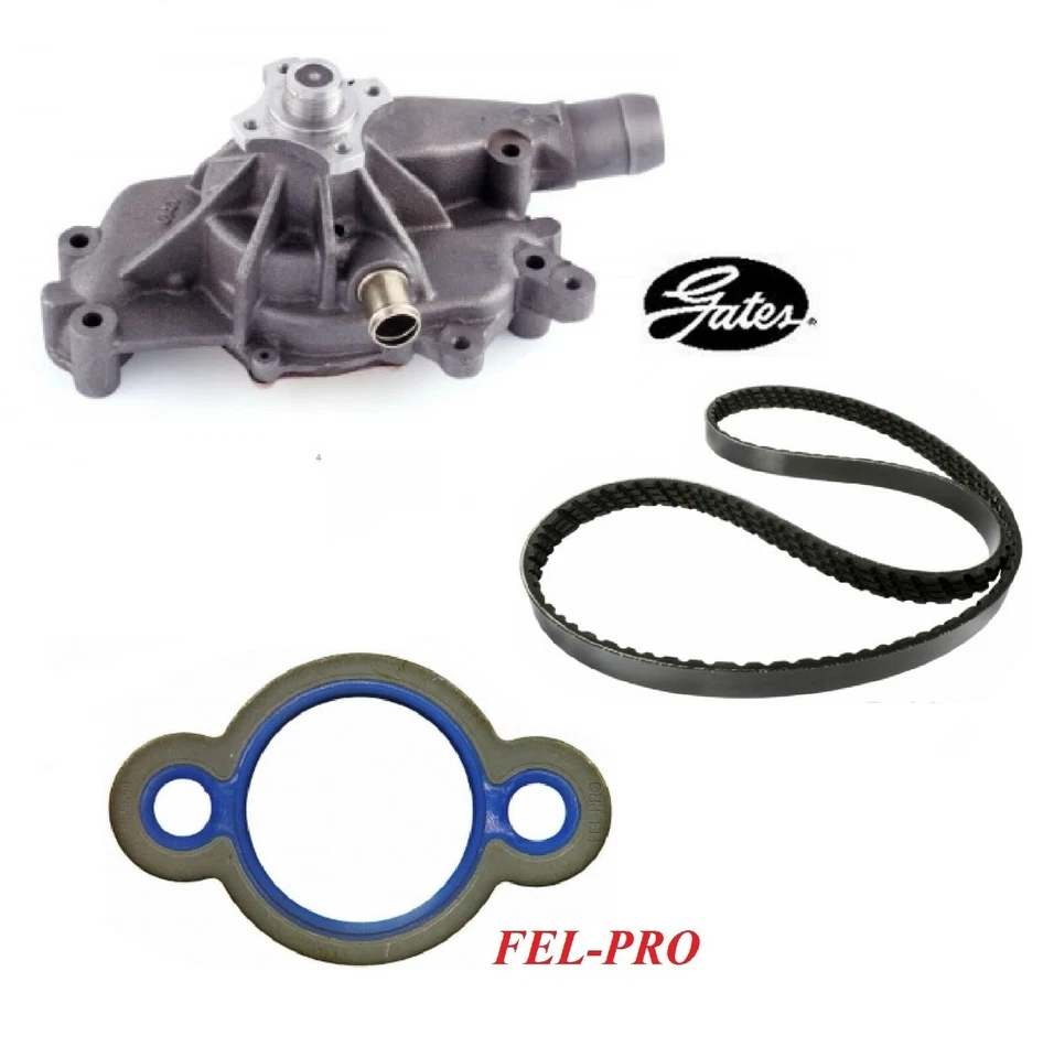 Bomba de agua GATES y correa serpentina y junta para CHEVY SILVERADO 2500HD 8,1 L 01-06 Foto 1 de 1