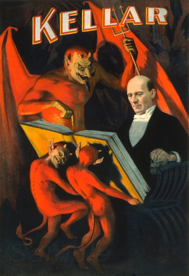 KM03 VINTAGE KELLAR MAGIC A4 POSTER PRINT - Image 1 of 1