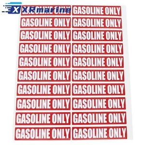 GASOLINE ONLY Automotive Fuel Decals Gas Can Stickers Shop Labels Vinyl Markers - Picture 1 of 2
