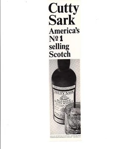 1967-1968 CUTTY SARK SCOTCH WHISKEY ~ ORIGINAL SMALLER PRINT AD - Imagen 1 de 1