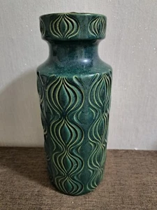 Vase dunkelgrün Scheurich WGermany Mitte 20. Jahrhundert - Bild 1 von 3