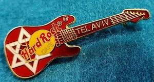 TEL AVIV ISRAEL RED FENDER GUITAR JEWISH WHITE STAR OF DAVID Hard Rock Cafe PIN - Bild 1 von 1