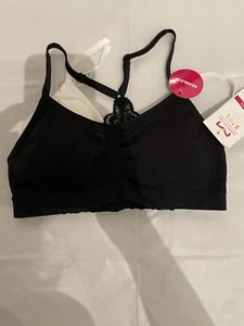 Maidenform Girls 2pk Sz Small Seamfree Padded Crop Bralette Black & White NWT - Picture 1 of 5