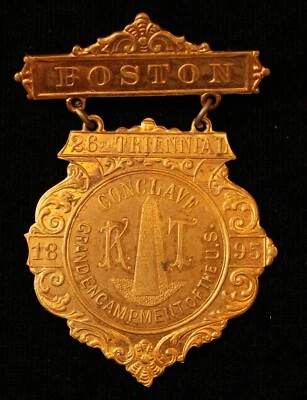 1895 Caballeros Templarios Gran Campamento de la Medalla de Estados Unidos - Boston MA (63215) Foto 1 de 4