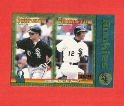 1999 Pacific Omega PLATINUM BLUE # 61 Mark Johnson & Chris Singleton 58/75 - Image 1 of 2