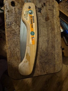 FISKARS 10” Folding Blade Tree Pruning Saw #7947~Wood Handles Safety Button - Picture 1 of 14