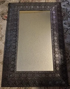 Tangier Pierced Metalwork Frame Mirror - Picture 1 of 8