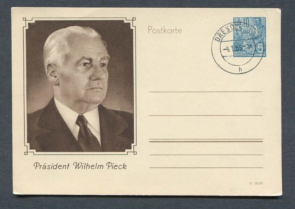 Germany - DDR : Pieck stationary from 1956 - CTO - Image 1 of 1