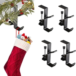AZHAIBUQI 4er Pack Weihnachten Kamin Strumpf und Girlande Aufhänger, Mantel Garla... - Bild 1 von 6