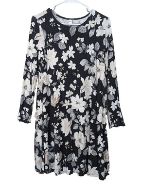 Vestido Floral Old Azul Marino Floral Para Mujer Talla PEQUEÑO Rayón Manga Larga Cabricho Foto 1 de 4