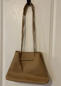 "8 Other Reasons" lässige Bucket Bag aus veganem Leder Kordelzug hellbraun neu ohne Etikett - Bild 1 von 14