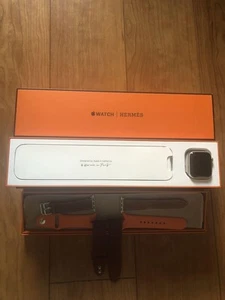 Apple Watch Hermès Series 5 Silver Leather Band Smartwatch Unisex - Zdjęcie 1 z 6