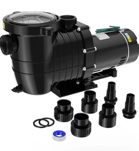 Pool Pump Above Ground/Inground, 1.5 HP 6600GPH Self priming Pumps Duel Voltage - Picture 1 of 5