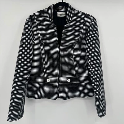 Chaqueta Blazer Joseph Ribkoff Negro Blanco Lunares Talla 14 Foto 1 de 4
