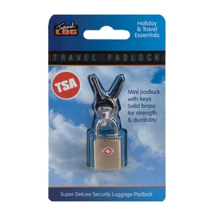 TSA Schlüssel Vorhängeschloss massiv Messing TSA zugelassen - für Urlaub, Gepäck 1 Stück gold - Bild 1 von 7