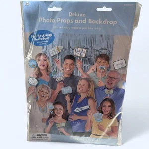 Deluxe Photo Props And Backdrop Boy Baby Shower 20 Photo Props And Backdrop - Picture 1 of 2
