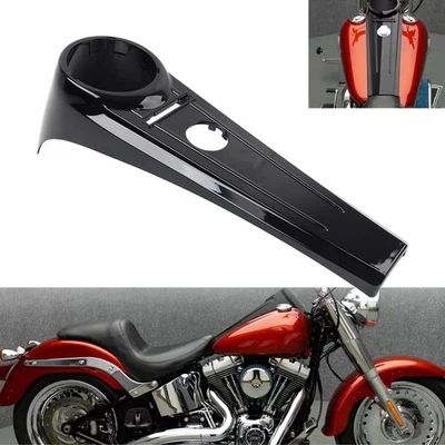Black Dash Panel Gas Tank Fuel Cover Trim For Harley Softail Fat Boy 2000-2017 - Image 1 of 4