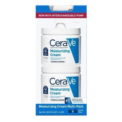 CeraVe Moisturizing Skin Care Cream 2-Pack (16 oz) with Pump | Face & Body Care - Image 1 of 4