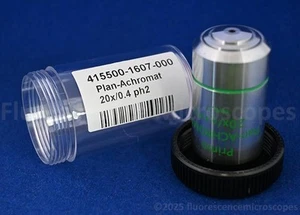 Zeiss Plan-Achromat Primo 20x /0.4 Ph2 Inf/0.17 415500-1607 Microscope Objective - Picture 1 of 1