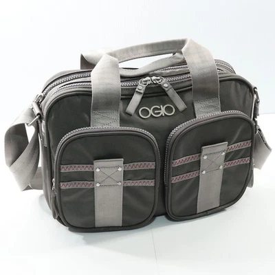 Bolsa para tablet OGIO Barcelona Messenger acolchoada de ombro cinza rosa bolsos com zíper - Imagem 1 de 4