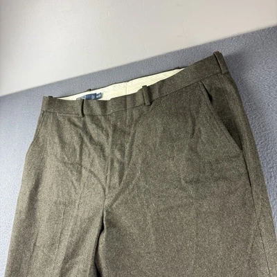 Polo Ralph Lauren Pants Men's 38x30 Brown Wool Nylon Blend Italy Trouser Vintage - Image 1 of 4