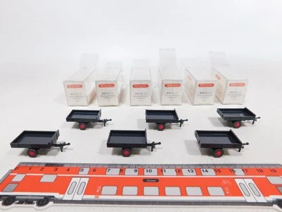 6X Wiking H0 1:87 879 40 14 Rimorchio Allgaier TOP+Box #CZ483-0,5 - Immagine 1 di 4