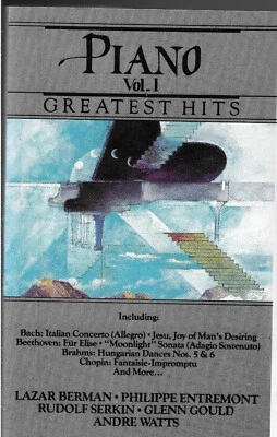 Greatest Hits: The Piano Vols 1 & 2 * by Various Artists (2 Cassettes, 1989)  - Image 1 of 4