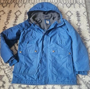LL Bean Winter Warmer Kids Boys Girls M Blue Full Zip Hooded Insulated Jacket X - Picture 1 of 7