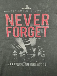 Next Level Apparel 2xl Black T Shirt Never Forget 9/11 Twin Towers NY City USA - Picture 1 of 12