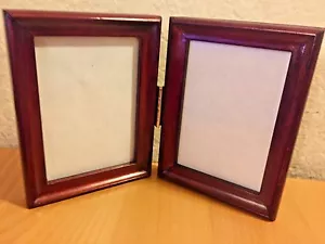 Marco de fotos doble vintage madera oscura elegante y clásico - Imagen 1 de 10