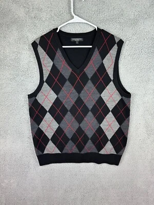 Express Design Studio Sweater Vest Men’s Large 100% Merino Wool Preppy - Image 1 of 4