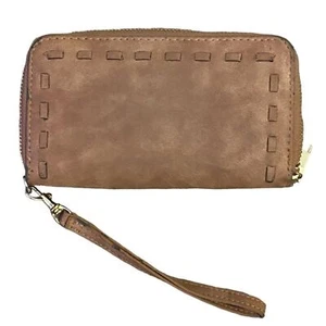Boho Women’s Wallet Wristlet Faux Leather Full Zip Travel Clutch Card Holder - Picture 1 of 5