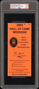 2003 MLB HOF CLASS:GARY CARTER/EDDIE MURAY/BOB UECKER🎟️PSA 7 AUTO 10 YOGI BERRA - Picture 1 of 11