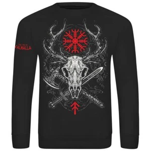 Herren Pullover Sweatshirt Nordische Folklore Wikinger Nordmänner Germane Heiden - Bild 1 von 2
