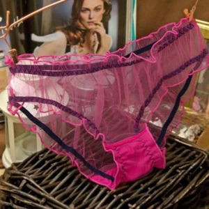 Women Panties Lace Thongs Ultra-thin Mesh Underwear Transparent Lingerie Knicker - Picture 1 of 18