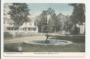 Bennington Street Hancock New Hampshire Postal Nueva Hampshire Fuente Antigua Sin Publicar - Imagen 1 de 2