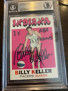 BILLY KELLER 1971-72 TOPPS RC SIGNED AUTO CARD #171 BECKETT BAS SLABBED ROOKIE - Bild 1 von 3