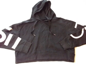 USA Pro Crop Hoodie Damen 12 schwarz Kapuzenpullover Oberteil Pullover Sweater - Bild 1 von 8