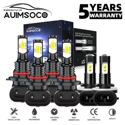 For Volvo V90 1997 1998 Front LED Headlights High-Low Beam + FogLight Bulbs Kit Foto 1 de 4