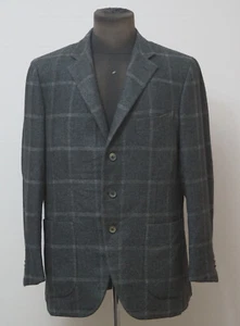 ISAIA Napoli Sailor blazer jacket check wool & silk size 54 EU - 44 US - Picture 1 of 8